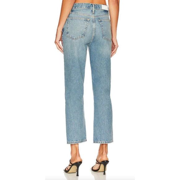 NWT RE/DONE Originals 70's Stove Pipe Jeans in Medium Cool Blue Size 29 Straight - Picture 2 of 10